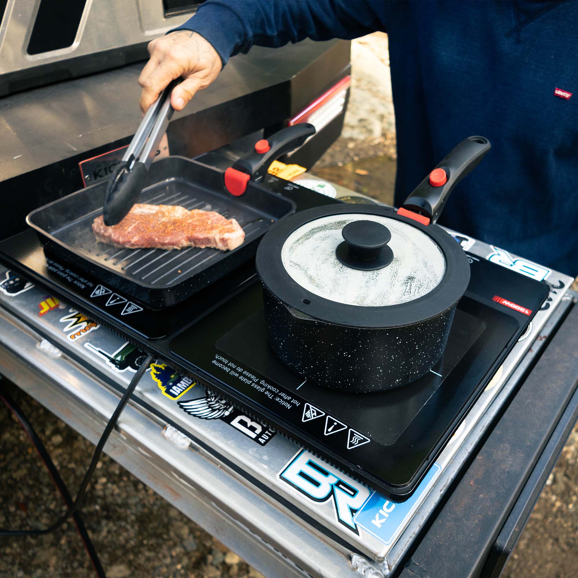 KickAss Portable 2300W Dual Zone Induction Cooktop with 11 Power Levels - Image 3