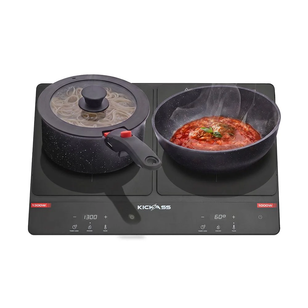 KickAss Portable 2300W Dual Zone Induction Cooktop with 11 Power Levels - Image 7